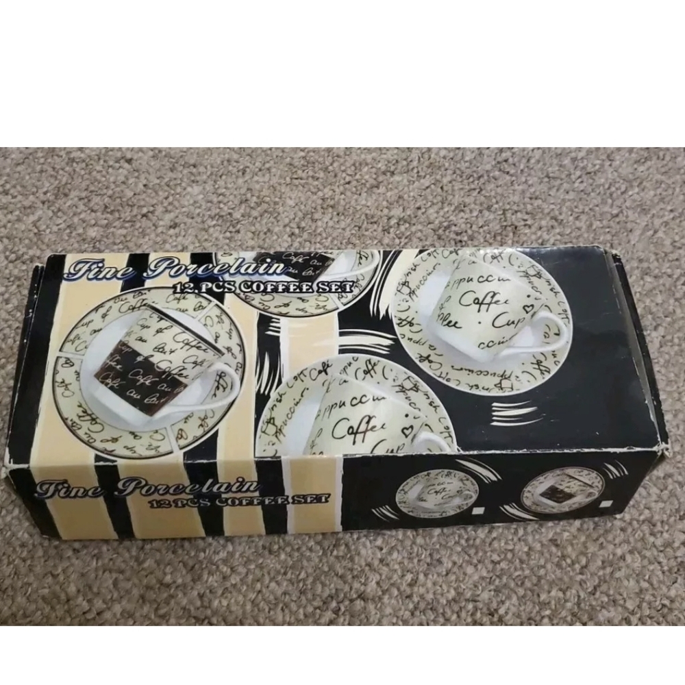 Regency Fine Porcelain 12 Piece Espresso Set New In Box